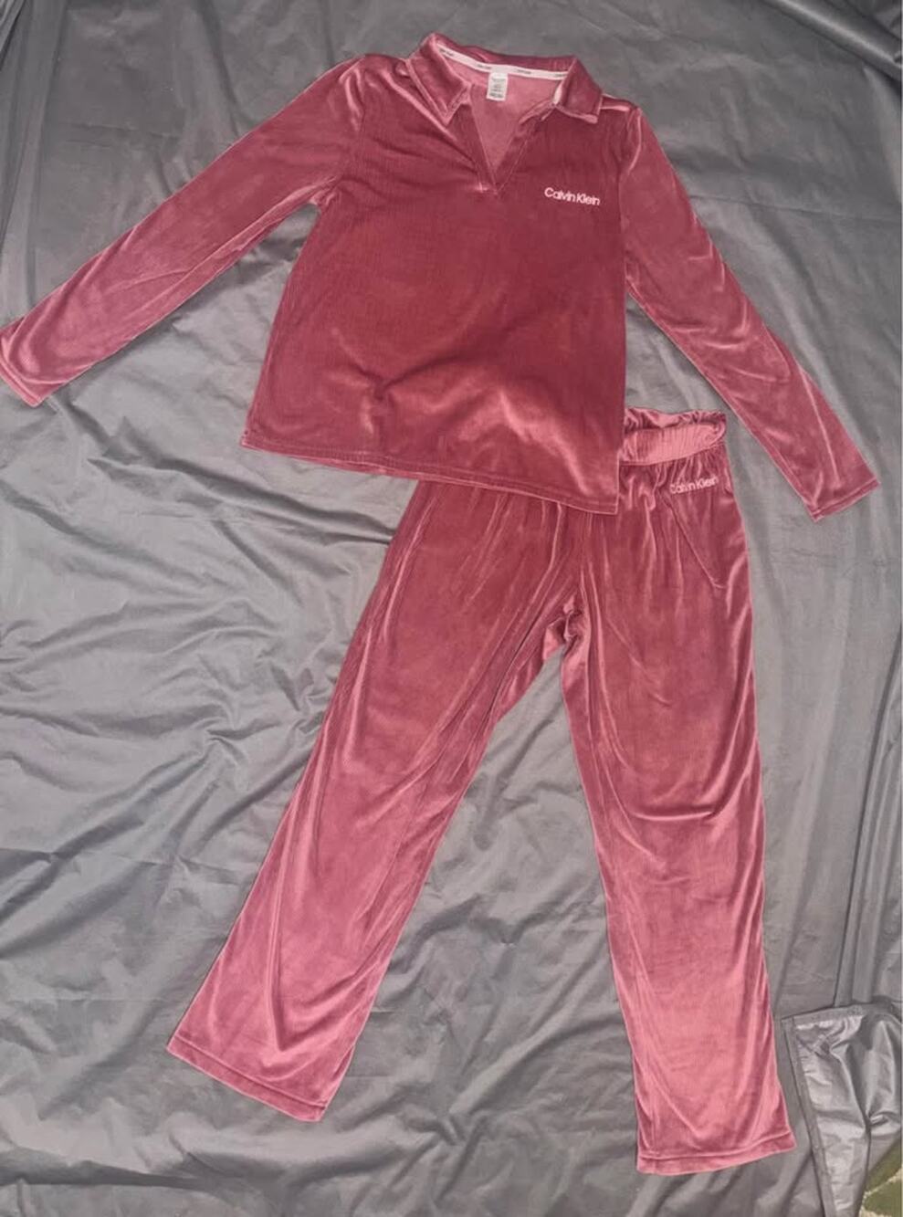 Calvin Klein Velour Pajama Set- small